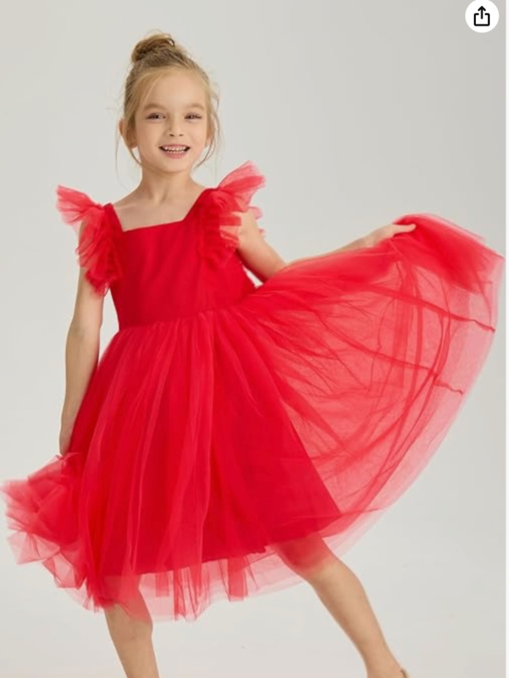 Girl's Formal Dress Girls Party Dress A-Line Tulle Flower Girl Dress Sz.7-8Y